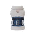 thumbnail image 1 of FOCUSNORM Dog Plaid Fleece Jacket Cute Puppy Coat with D-Ring Pet Winter Clothes for Small Dogs, 1 of 9