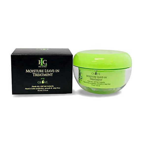 ELC Pure Olove 3 Moisture Leave In Treatment 2.5 oz. Ultra Concentrated, Moisturizing, Nourishing, Balanced, Repairing Treatment that Detangles, Colored, Damaged, Over Processed and All Hair Type