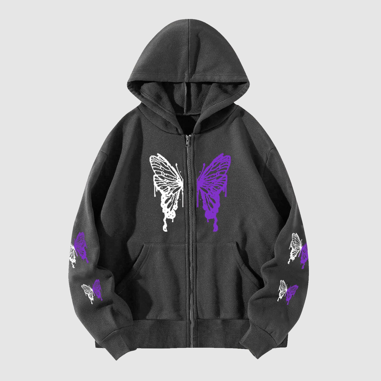 hoksml Womens Hoodlies Heart Print Gothic Style Oversized Hoodie Thermal  With Cropped Zip Up Women Coat Clearance - Walmart.com