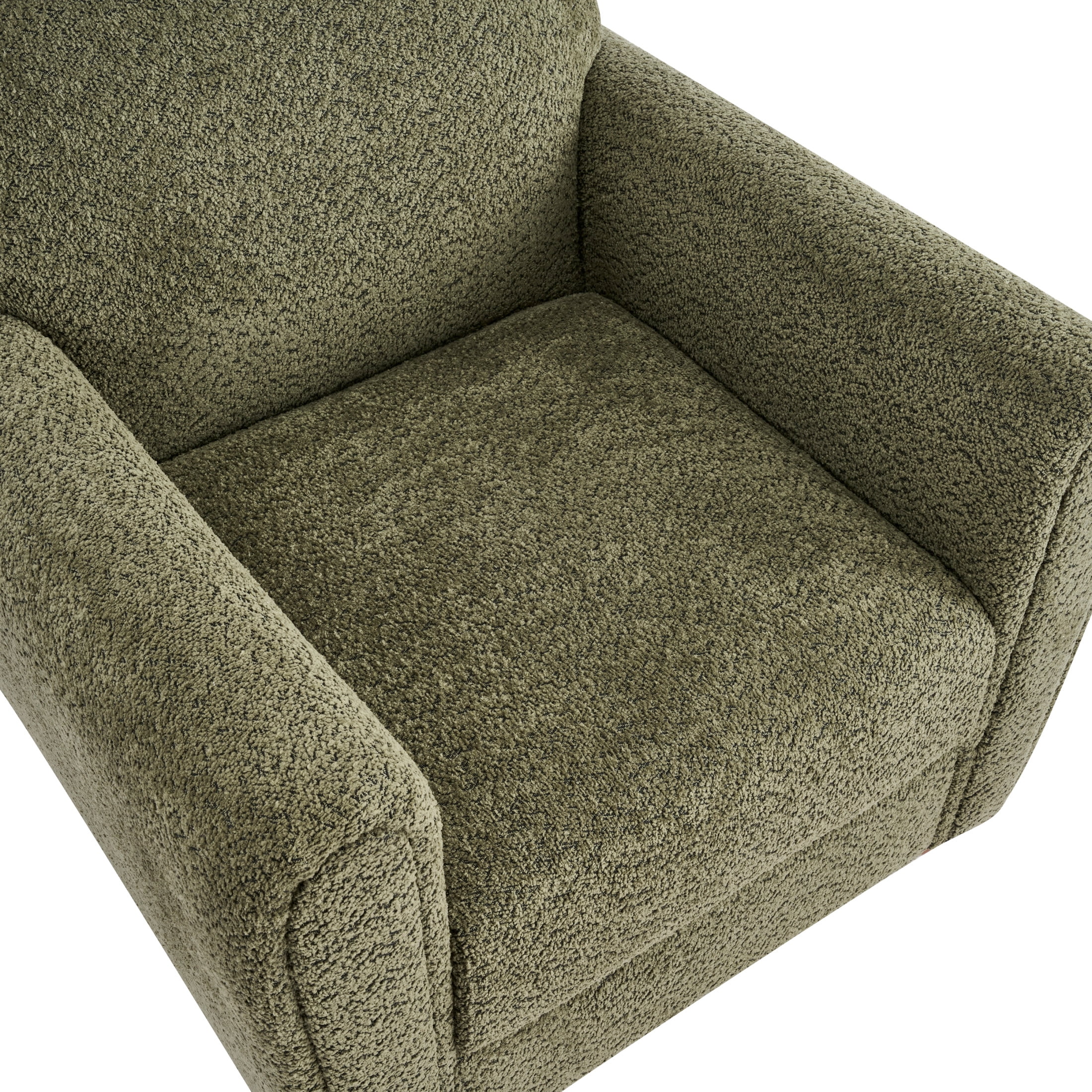 Christopher Knight Home 33" Upholstered Accent Chair, Modern Lounge Chair with Round Legs, Olive Green
