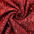 thumbnail image 5 of Breezora Haut Pailleté pour Femmes, Col Rond Scintillant, Chemise à Manches Longues, Blouse à Paillettes pour Sorties Décontractées, Tenue de Soirée, Taille P, Rouge, 5 of 5