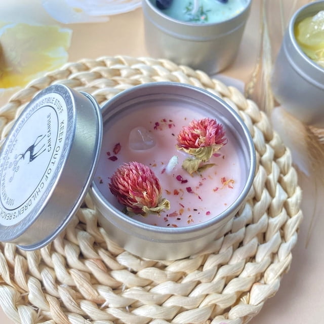 Xiao Hua Velas perfumadas, velas para el hogar, velas de aromaterapia, velas decorativas, velas para reuniones familiares, velas festivas, regalo de cumpleaños para amigos, regalo de Navidad (rosa)