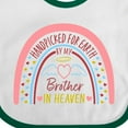 thumbnail image 4 of Inktastic Handpicked for Earth by My Brother in Heaven Rainbow Boys or Girls Baby Bib, 4 of 4