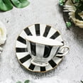 thumbnail image 2 of CTIRCHIU Extra Fine Porcelain Mug Coffee Cup Saucer Set Black Ceramic 1Set European Style, 2 of 11