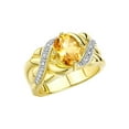 thumbnail image 4 of RYLOS Rings for Women 14K Yellow Gold Ring Classic 9X7MM Oval Gemstone &  Diamonds November Citrine Jewelry Size 5, 4 of 8