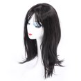 thumbnail image 4 of Long Wig, Soft Black Long Wig Secure Fit with Bangs for Ladies, 4 of 7