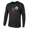 thumbnail image 2 of Men's Majestic Threads Black Philadelphia 76ers City and State Tri-Blend Long Sleeve T-Shirt, 2 of 3