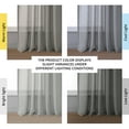 thumbnail image 3 of Paris Grey Solid Faux Linen Sheer Curtain (1 Panel), Paris Grey, 50W X 120L, 3 of 11
