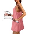 thumbnail image 2 of Vestido deportivo Nirovien para mujer de tenis con pantalones cortos de color rojo oscuro, 2 of 7