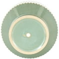 thumbnail image 5 of DecMode 10", 8", 7"W Wide Green Ceramic Planter with Linear Grooves and Tapered Bases (3 Count), 5 of 9