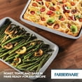 thumbnail image 5 of Farberware GOLDEN BAKE 2 Pcs Bakeware Nonstick Sheet Pan Set, Dishwasher Safe and Oven Safe to 450°F, 13 Inch x 18 Inch and 9 Inch x 13-Inch, Gray, 5 of 9