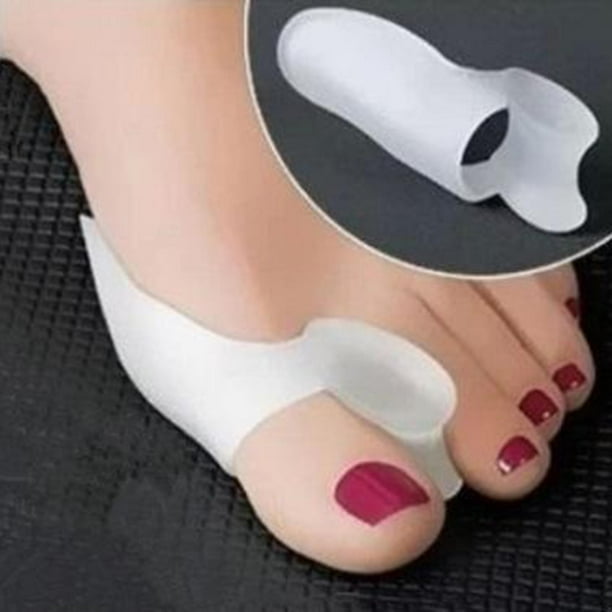 1 par de protectores de dedos del pie de goma herramienta de del pie Hallux Corrector Protector de del zapato - Blanco Baoblaze Separador de dedos