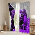 thumbnail image 3 of Feelyou Modern Game Gamer Curtains Pack of 2 (42x84 Each), Cartoon Gamepad Purple Curtains Blackout, Teens Kids Boys Girls Bedroom Curtains, Black Out Curtains Decor, 3 of 6