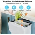 thumbnail image 2 of Hanging Trash Can with Lid, 9 L Kitchen Compost Bin Hanging Counter Waste Basket, Kitchen Bathroom Wall Mounted Trash for Counter Top or Under Sink tr, 2 of 5