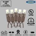 thumbnail image 5 of Novelty Lights 50 Light Warm White LED Christmas Mini Light Set (Brown Wire, 25 Feet), 5 of 9