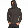 thumbnail image 5 of HAOTAGS Men UPF 50+ Athletic Jackets,Moisture-Wicking Breathable Sun Protective Long Sleeve Fishing Workout Brown 4XL, 5 of 9