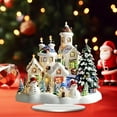 thumbnail image 5 of Fmbmuo Plastic Christmas Tabletop Decor 1 pcs Village Acrylic Ornament White Christmas Ornaments， Festive Spirit Traditional Decor for a Cozy Christmas Vibe, 5 of 5