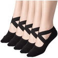 thumbnail image 1 of Calcetines Acolchados Acolchados Antideslizantes Para Mujer Yoga Pilates Ballet Barre Piyo Calcetines (Paquete De 5 Pares) Namotu CZYD-ZC119, 1 of 4