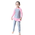 thumbnail image 6 of Baby Swimsuit Girl Girl's Full Coverage Long Sleeve Upf 50 Rash Guard and Swim Shorts with Hat Baby Girl Bathing Suit Grey 2-3 Years, 6 of 8