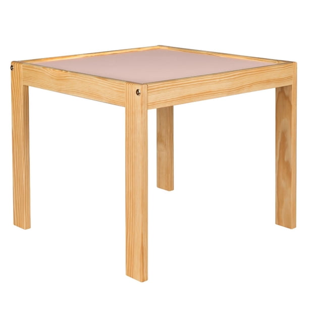 Mesa de madera barnizada Duduk para niños y niñas rosa Duduk 1MES-OSL