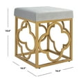 thumbnail image 5 of SAFAVIEH Fleur Square Ottoman Grey / Gold, 5 of 7