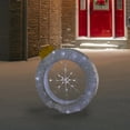 thumbnail image 2 of Northlight LED Lighted Silver Tinsel Ornament with Snowflake Outdoor Christmas Decoration - 21.5", 2 of 6