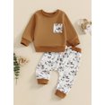 thumbnail image 3 of Gupgi Ensemble 2 Pcs Automne Bébé Garçon Chandail à Manches Longues Col Rond Imprimé Duck, 3 of 9