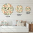 thumbnail image 4 of Designart 'Abstract Retro Flower Design III' Mid-Century Modern Wood Wall Clock, 4 of 5