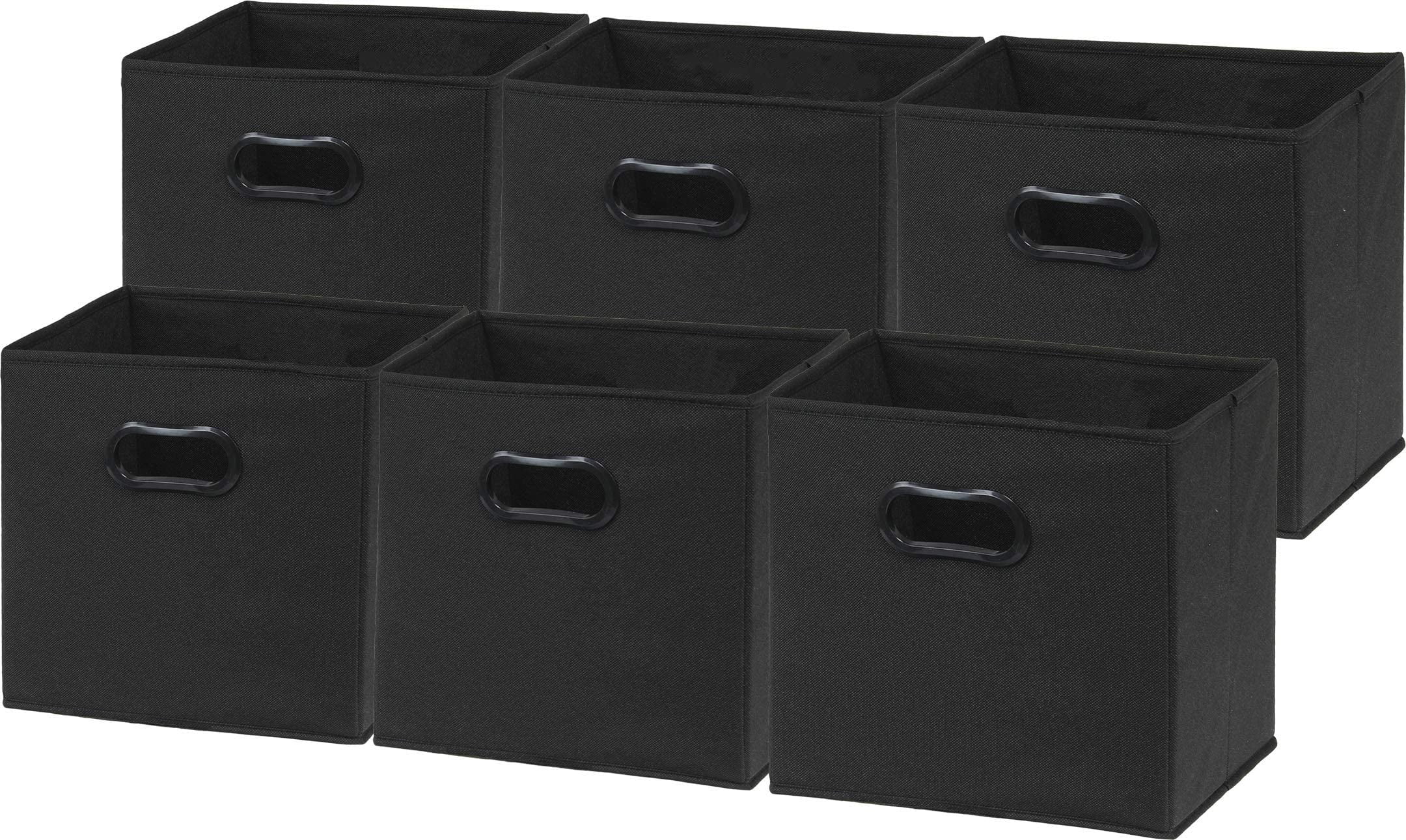 Collapsible Fabric Cube Storage Boxes, Set of 6, Grey/Black - Lifewit –  Lifewitstore