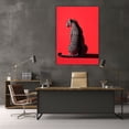thumbnail image 5 of Mudket Framed Ready to Hang Red Wall Decor Leopard Canvas Wall Art, Minimalist Room Decor, Animal Wall Art Poster for Living Room Bedroom Office Decor Contemporary Home Decoration - 36"L x 24"W, 5 of 10