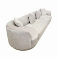 thumbnail image 4 of Pasargad Home Amalfi Fabric Living Room 4 Pieces Sofa Set, Warm Grey, 4 of 14