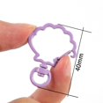 thumbnail image 4 of 10pcs/Lot 2x40mm Metal Hollow Shell Shape Keychain Split Key Ring Swivel Lobster Clasp Connector For DIY Bag Belt Dog Mask Chains Red, 4 of 9