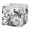 Black White Ink Painting, variant on Fabric Storage Bins Foldable Cube For Home Organization Baskets Holographic Rose