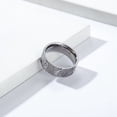 thumbnail image 3 of PAMTIER Men's Stainless Steel 8mm Personality Cool Punk Unique Dome Style Irregular Swirl Geometric Biker Ring Gothic Punk Statement Silver Size 12, 3 of 6