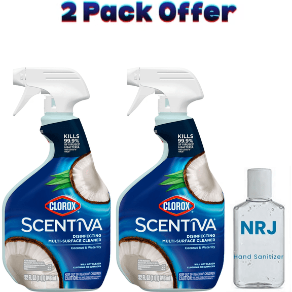 Clorox Scentiva Multi Surface Cleaner, Spray Bottle, Coconut & Waterlily, 32 fl oz