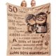 thumbnail image 1 of LHSHID 50th Anniversary Blanket Gifts Gift for 50th Wedding Anniversary Golden 50 Years of Marriage Blanket 50th Wedding for Her Wife Husband Couple Dad Mom Parents 40"x50", 1 of 7