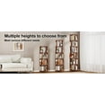 thumbnail image 6 of Solid Wood 4-Tier Revolving Bookshelf on Wheels, 360 Spin, Walnut, 6 of 17
