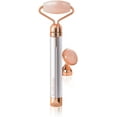 thumbnail image 1 of Finishing Touch Flawless Contour Vibrating Facial Roller & Massager, Rose Quartz, 1 of 5