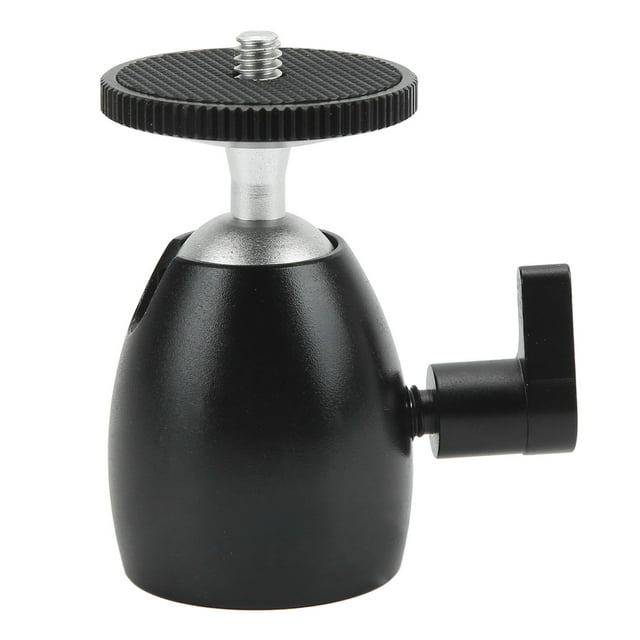 Mini rótula panorámica de 360 grados con tornillo estándar de 1/4 para montar cámaras de acción y teléfonos móviles.