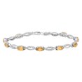 thumbnail image 1 of Dazzlingrock Collection Ovel Citrine & Round Accent White Diamond Infinity Link Bracelet for Women in 925 Sterling Silver, 1 of 3