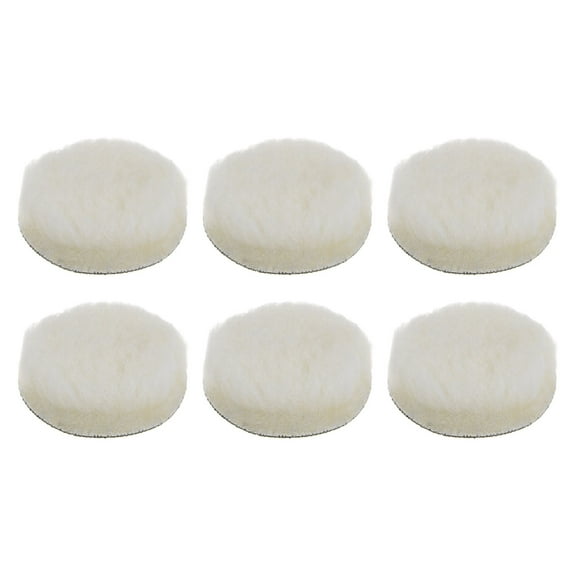 Uxcell 6packs Wool Buffing Pads 3 Inch Polishing Pad Polishing Buffing Pad Hook and Loop