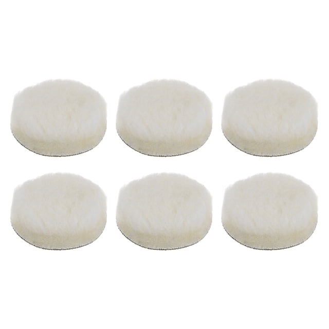 Uxcell 6packs Wool Buffing Pads 3 Inch Polishing Pad Polishing Buffing Pad Hook and Loop