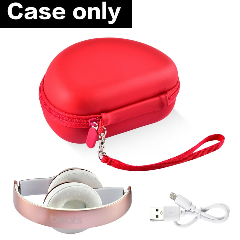 Travel Hard Carrying Case Compatible for Beats Solo3 / for Beats Studio3 / for Beats Solo2 / for Beats Solo Pro Bluetooth On-Ear Headphones - Red Travel Hard Carrying Case Compatible for Beats Solo3 / for Beats Studio3 / for Beats Solo2 / for Beats Solo Pro Bluetooth On-Ear Headphones - Red