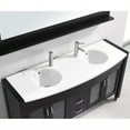 thumbnail image 4 of Ava 63" Double Bath Vanity in Espresso with White Engineered Stone Top and Round Sinks with Matching Mirror, 4 of 4