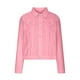 thumbnail image 5 of Chaquetas y abrigos de mezclilla sin capucha de manga larga para mujer Chaqueta de mezclilla Cárdigan de manga larga Abrigo con bolsillo Tops Chaqueta de algodón lavado para mujer, 5 of 5