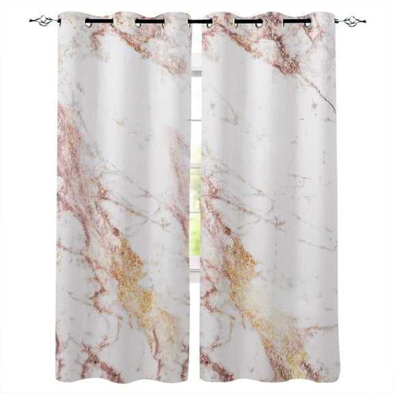Rose Gold Flash Marble Trend Living Room Bathroom Outdoor Kitchen Drapes Kids Room Curtain Window Treatment W