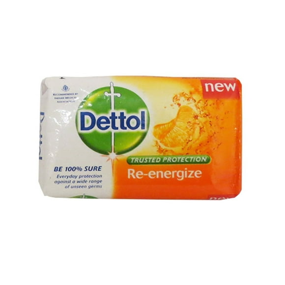 Dettol Re-Energize Bar Soap With Fresh Orange Fragrance(70g Approx.) 304104