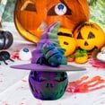 thumbnail image 4 of 3D Printed Halloween Pumpkin Figurine Colorful Bat Witch Hat Pumpkin Head Fidget Toy Home Office Desktop Decoration Party Ornament, 4 of 8