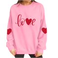 thumbnail image 5 of Valentines Sweatshirts For Women Crewneck Pullovers Love Heart Graphic Sweat Shirt Cute Sweatshirt Long Sleeve Tops, 5 of 9