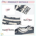 thumbnail image 3 of FORMRS Long Sleeve Top and Pants Pajama Set for Niños 2-Piece Sleepwear, Sizes 18M-8Y, Dark Sharks, 3 of 6
